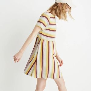 NWT Madewell Striped Scoop-Back Dress